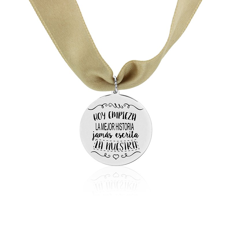 Medalla Personalizada para Ramo de Novia 3cm